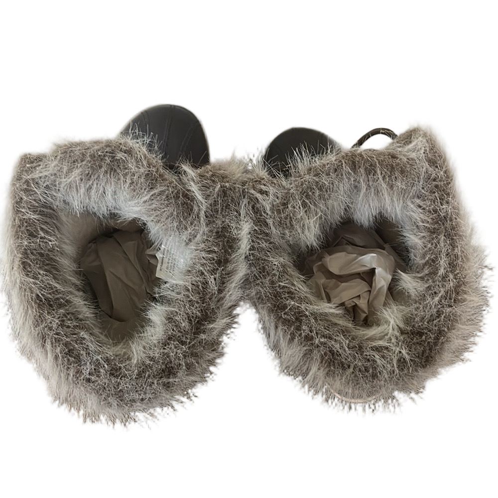Polar Edge Thinsulate Faux Fur Winter Snow Boots Brown Suede Leather Size 9 - Picture 11 of 17